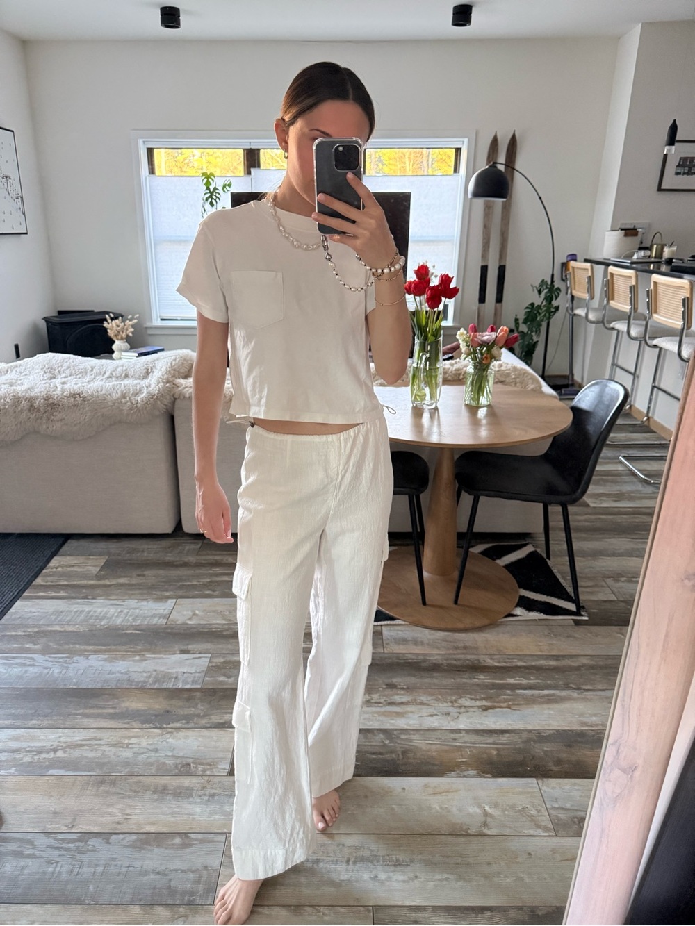 Women's One Mile White Wide-Leg Linen Pant - Casual Summer Style